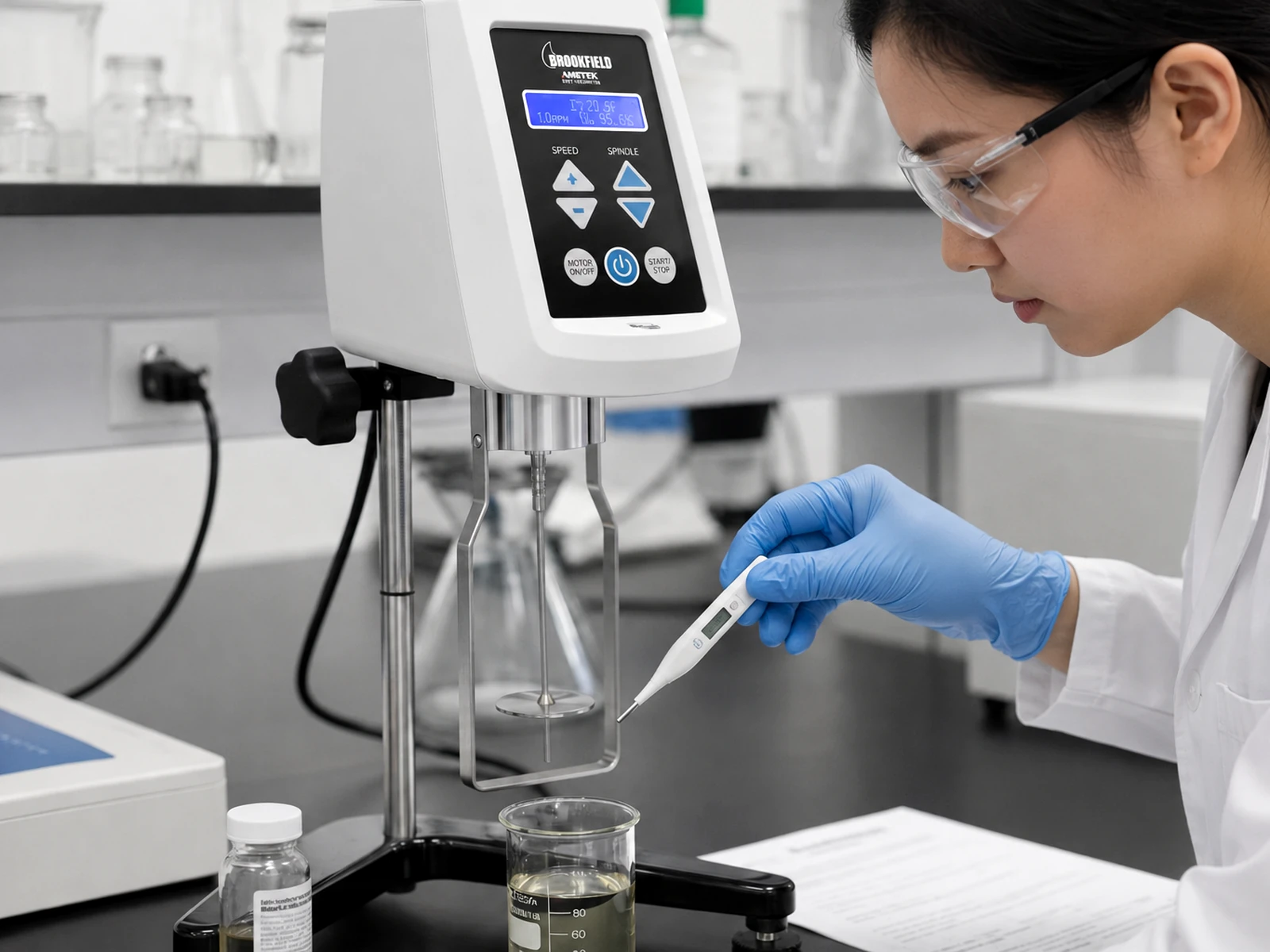 FSX Chemical custom matched thickener viscosity testing in laboratory