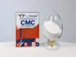 Échantillon de carboxyméthylcellulose (CMC) en poudre destiné à l'évaluation d'un épaississant pour l'impression textile