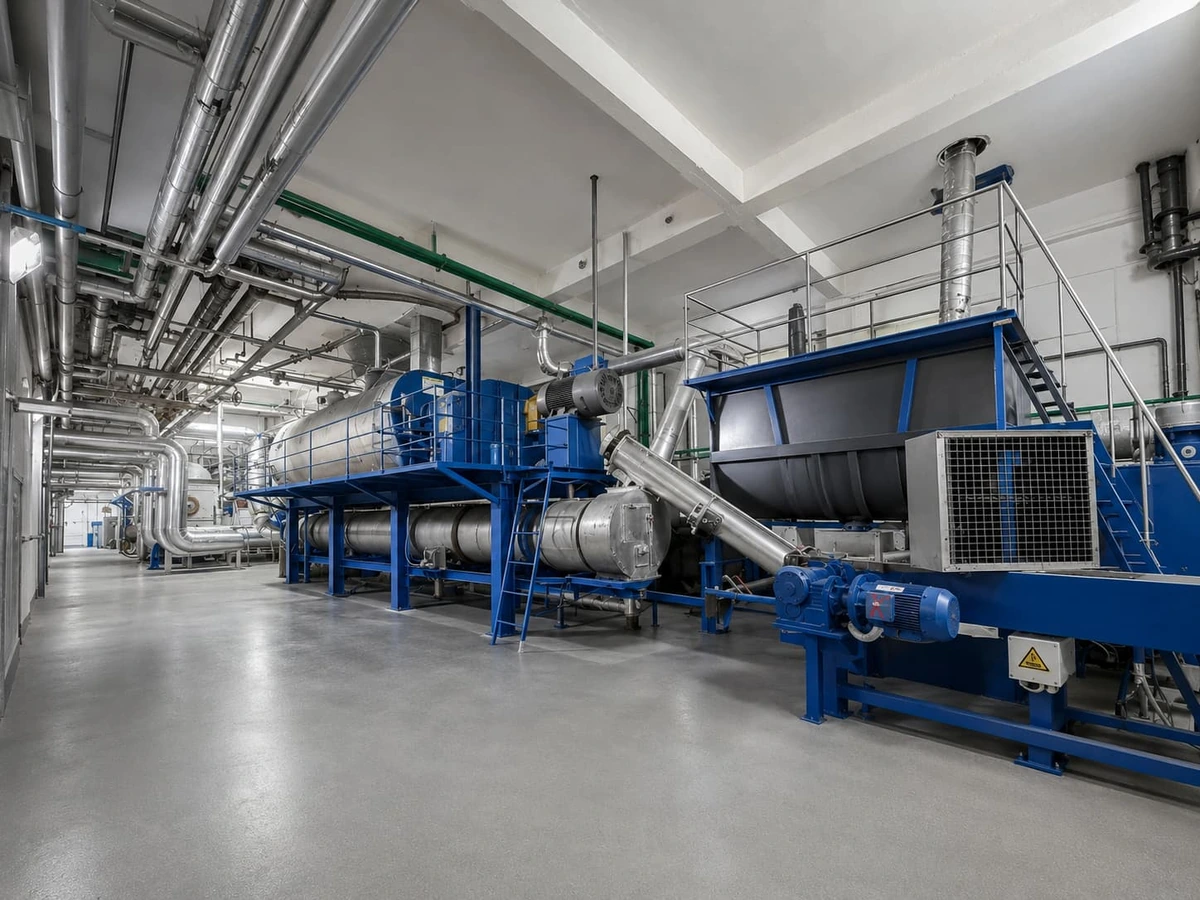 FSX Chemical factory production floor with manufacturing equipment in Foshan China