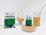 Échantillon de poudre et de solution d'alginate de sodium destiné à l'évaluation d'un épaississant pour l'impression textile