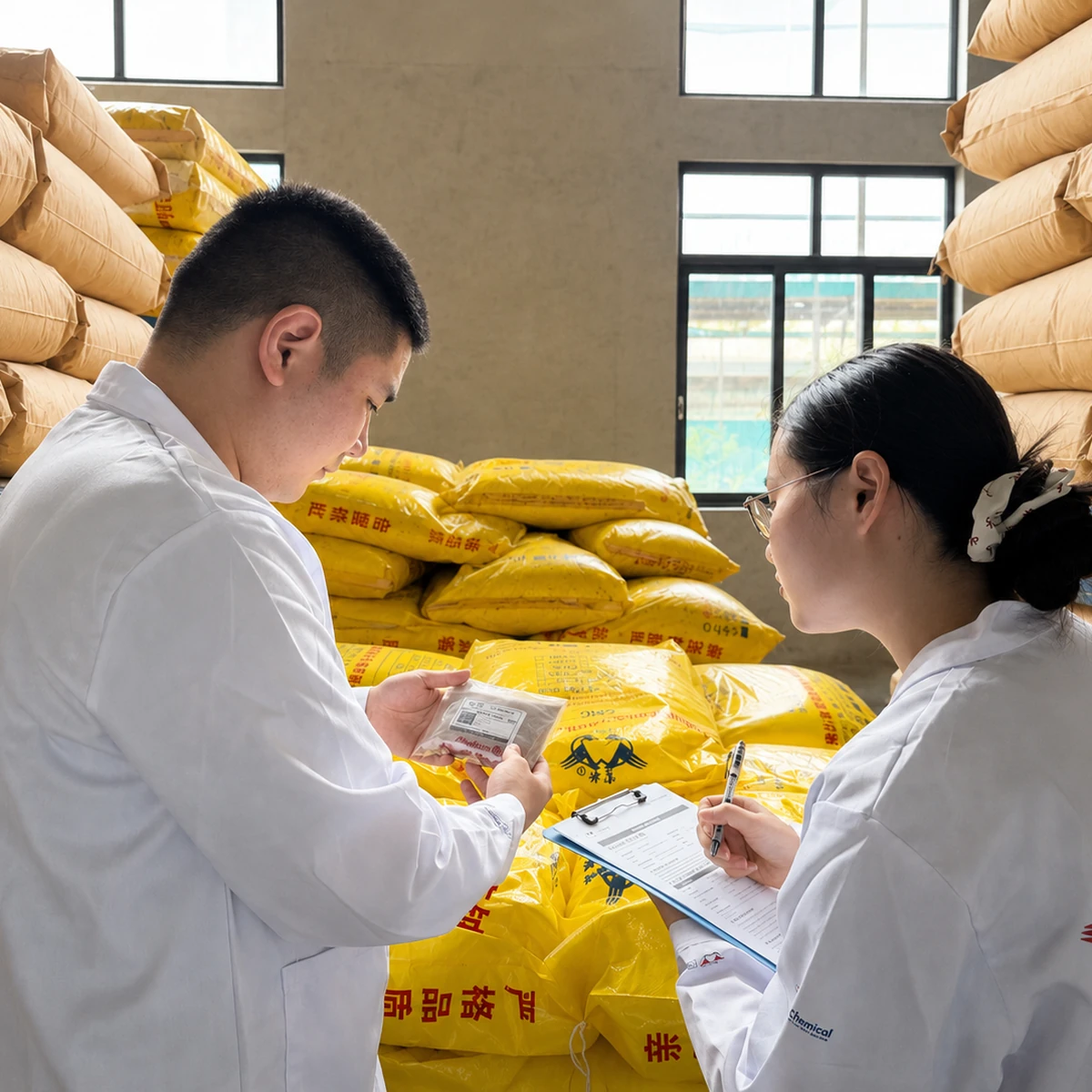 FSX Chemical finished CMC batch sampling and release review in warehouse