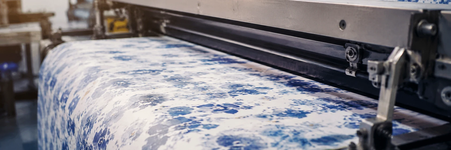 CMC-based textile printing paste application on printed fabric in industrial screen printing process