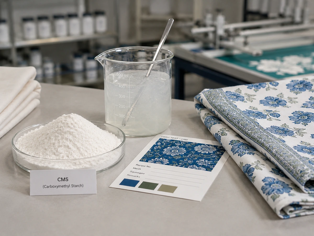 FSX Chemical CMS application for textile printing paste preparation and printed fabric performance