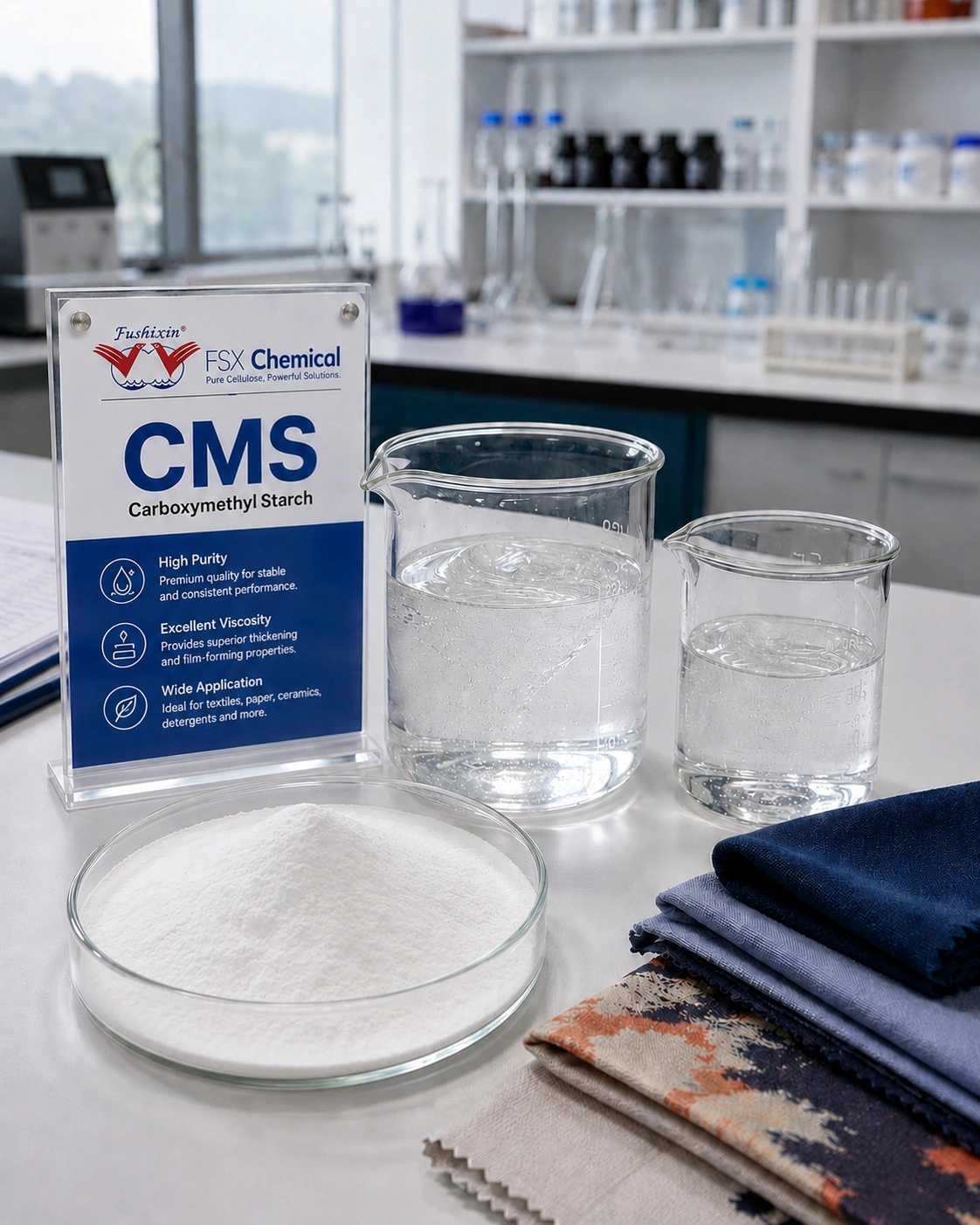 Sélection de la qualité d'épaississant FSX Chemical CMS à partir des conditions d'essai et des essais d'impression textile