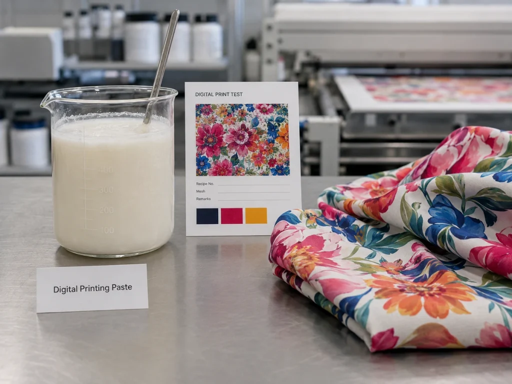 FSX Chemical digital printing paste application for high-definition floral textile printing