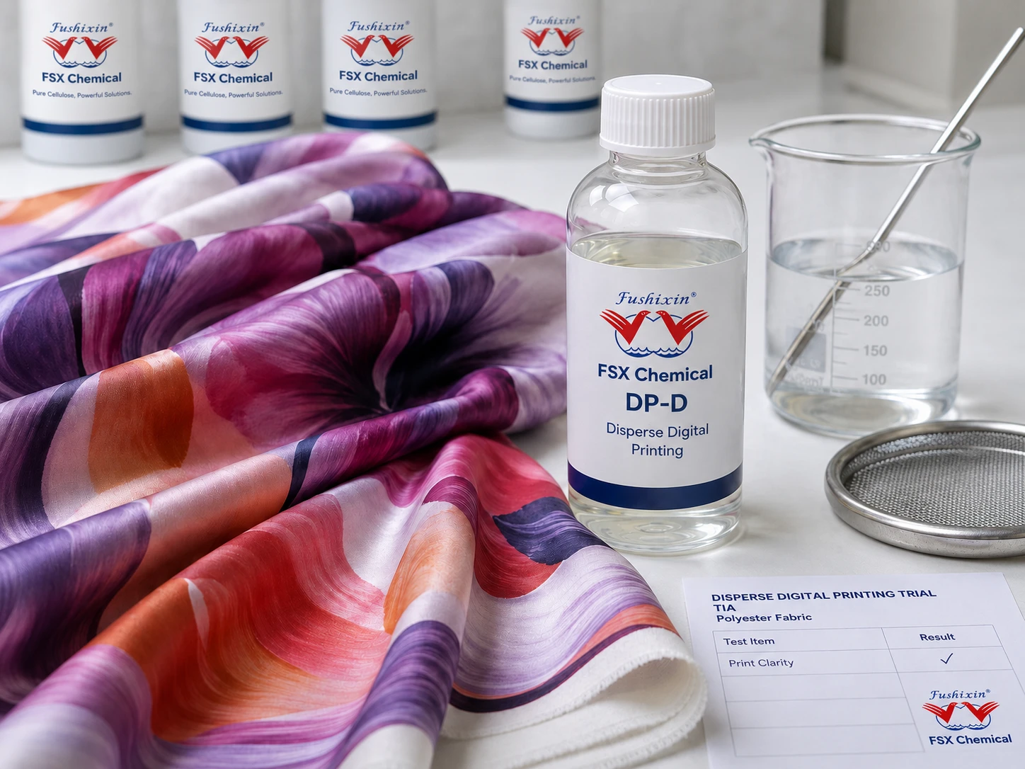 DP-D disperse digital printing paste test on polyester fabric