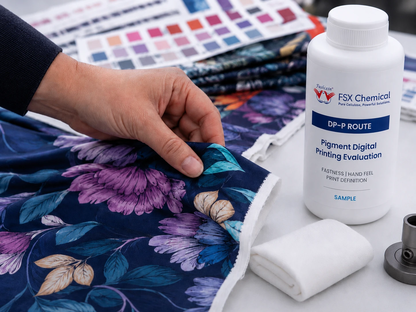 DP-P pigment digital printing paste evaluation on textile fabric