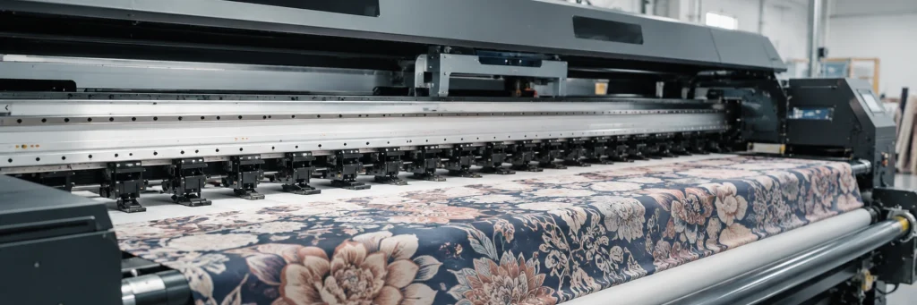 Roll-to-roll digital textile printing equipment for fabric printing application