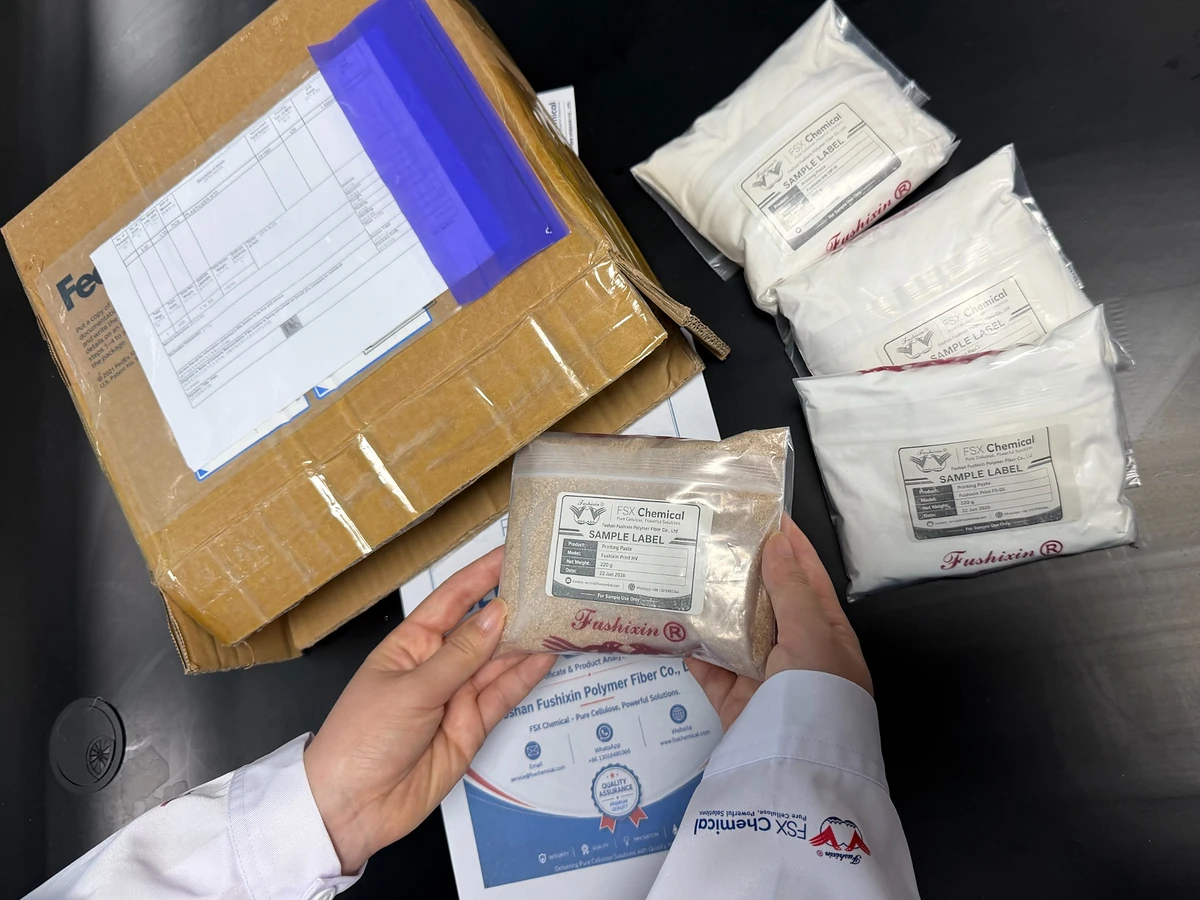 FSX Chemical pre-sales quotation support with product samples, sample labels and export documents