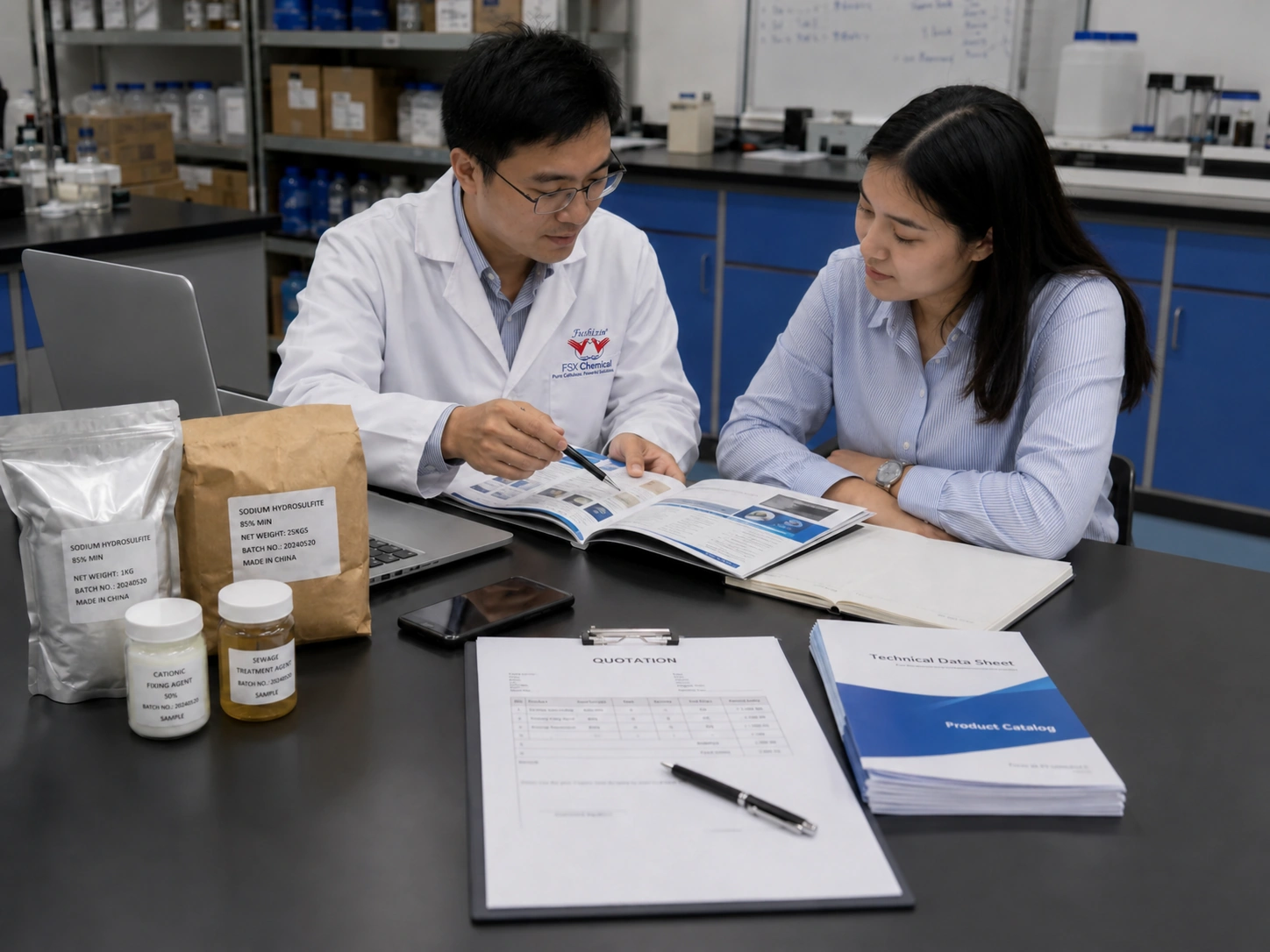 FSX Chemical sales and technical support consultation for product inquiry quotation review and document discussion