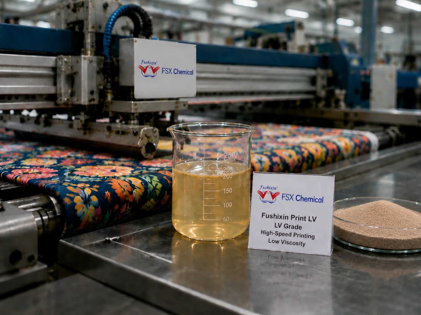 FSX Chemical Fushixin Print LV : alginate de sodium destiné à l'impression rotative à grande vitesse