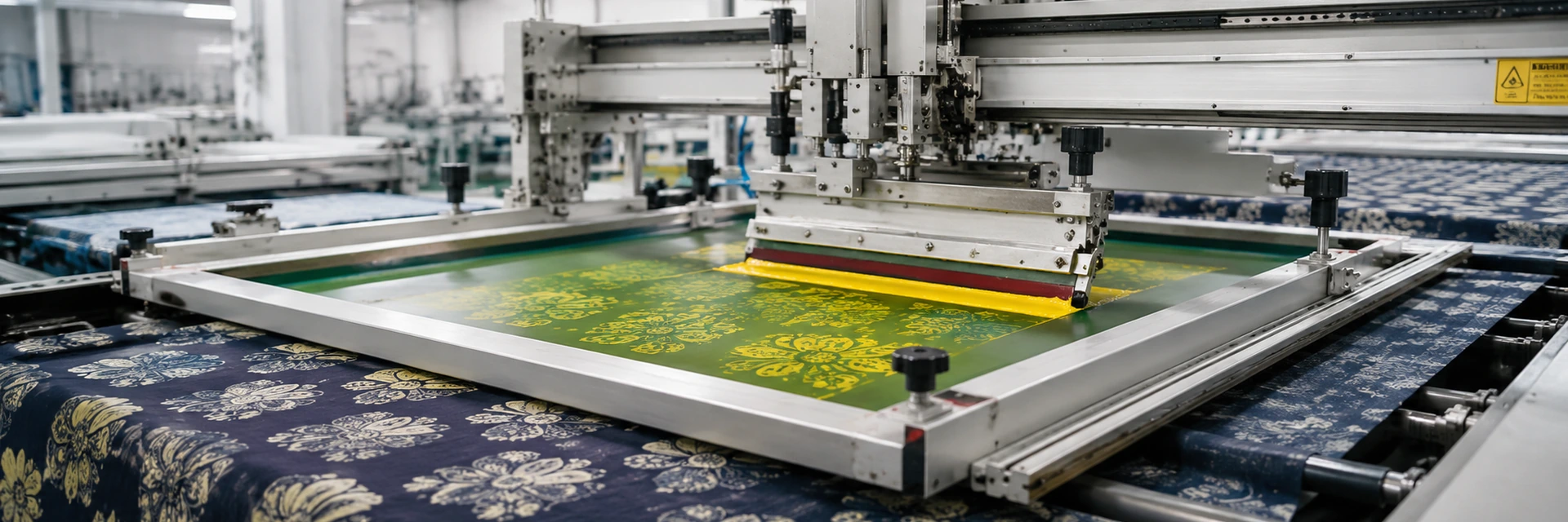 Flat screen textile printing process using sodium alginate paste for reactive dye printing