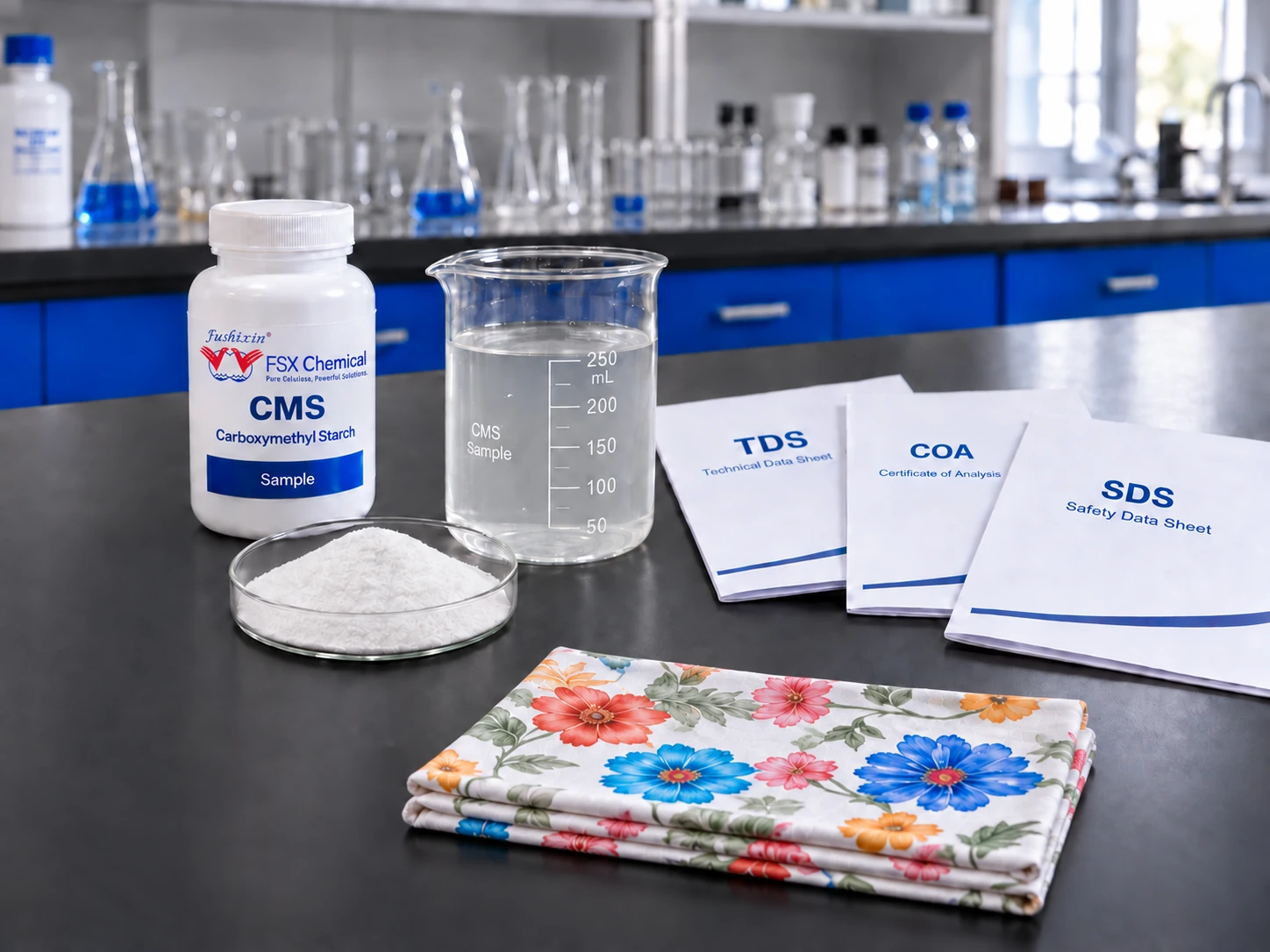 FSX Chemical CMS carboxymethyl starch textile printing thickener with sample and technical evaluation support